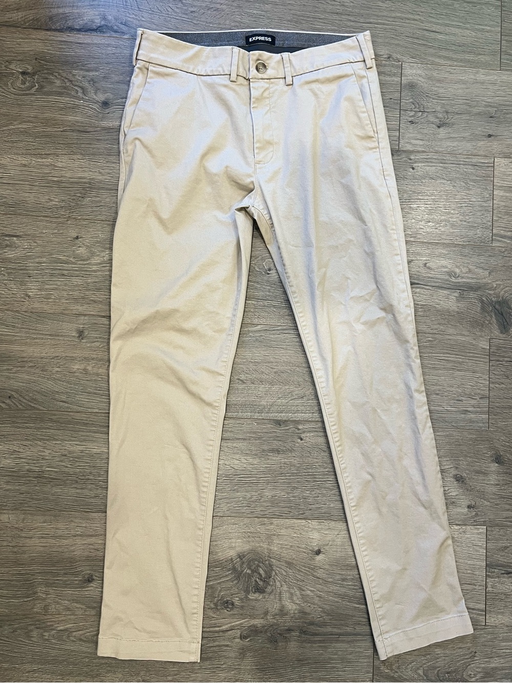 Express Men's Light Khaki Chino Pants